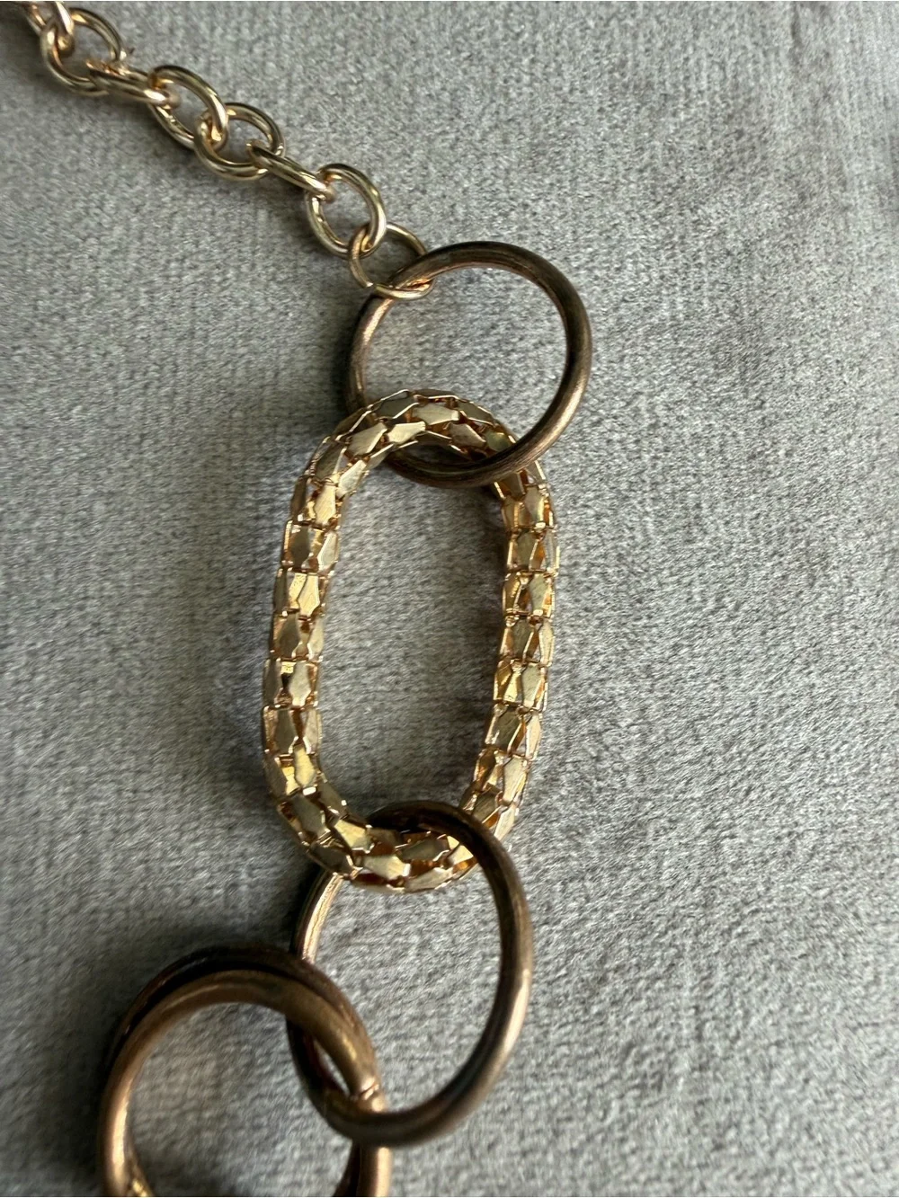 paparazzi Gold Textured & Smooth Multi-Ring Necklace with Matching Earrings